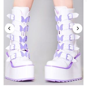 YRU Dune Rave Platform white boots